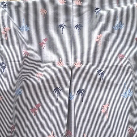 Bonobos Blue Palm Party Stripe Pegasus Pullover Shirt Blouse Size Medium - Picture 8 of 12